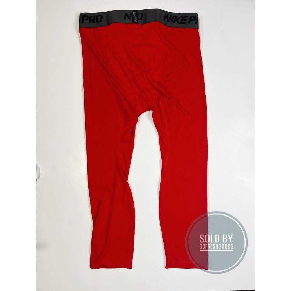 Nike Pro NBA Compression Tights 3/4 Pants DN1547-657 Red XLT